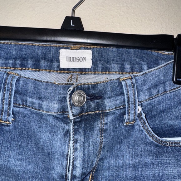 Hudson Women's 27 Skinny Jeans Blue Medium Wash High Rise Ankle Denim 28" Inseam - Picture 3 of 7